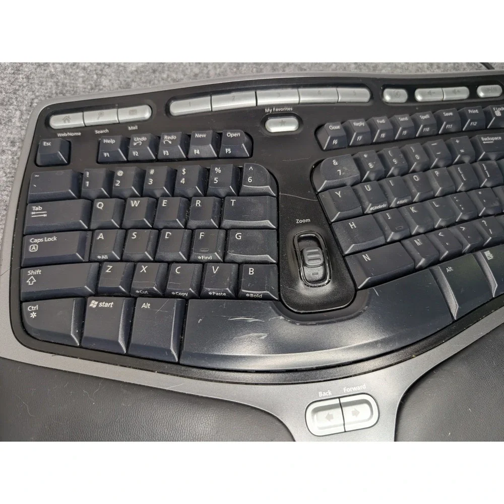 Microsoft Natural Ergonomic Keyboard 4000 v1.0 Wired‎ USB KU-0462 – Black READ